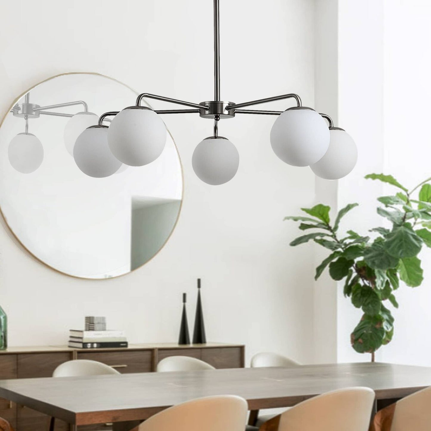 Avery Glass Globe Linear Chandelier/Pendant Lighting