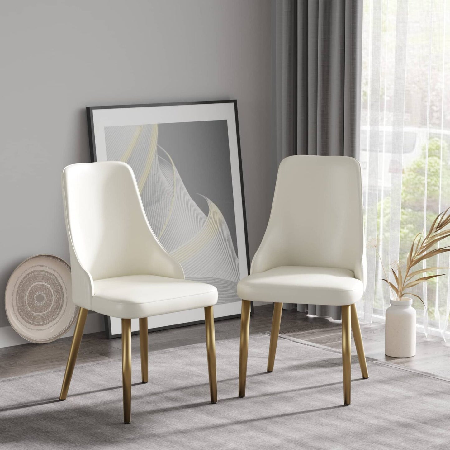 Blanc Tall Stitched Modern Dining Chair