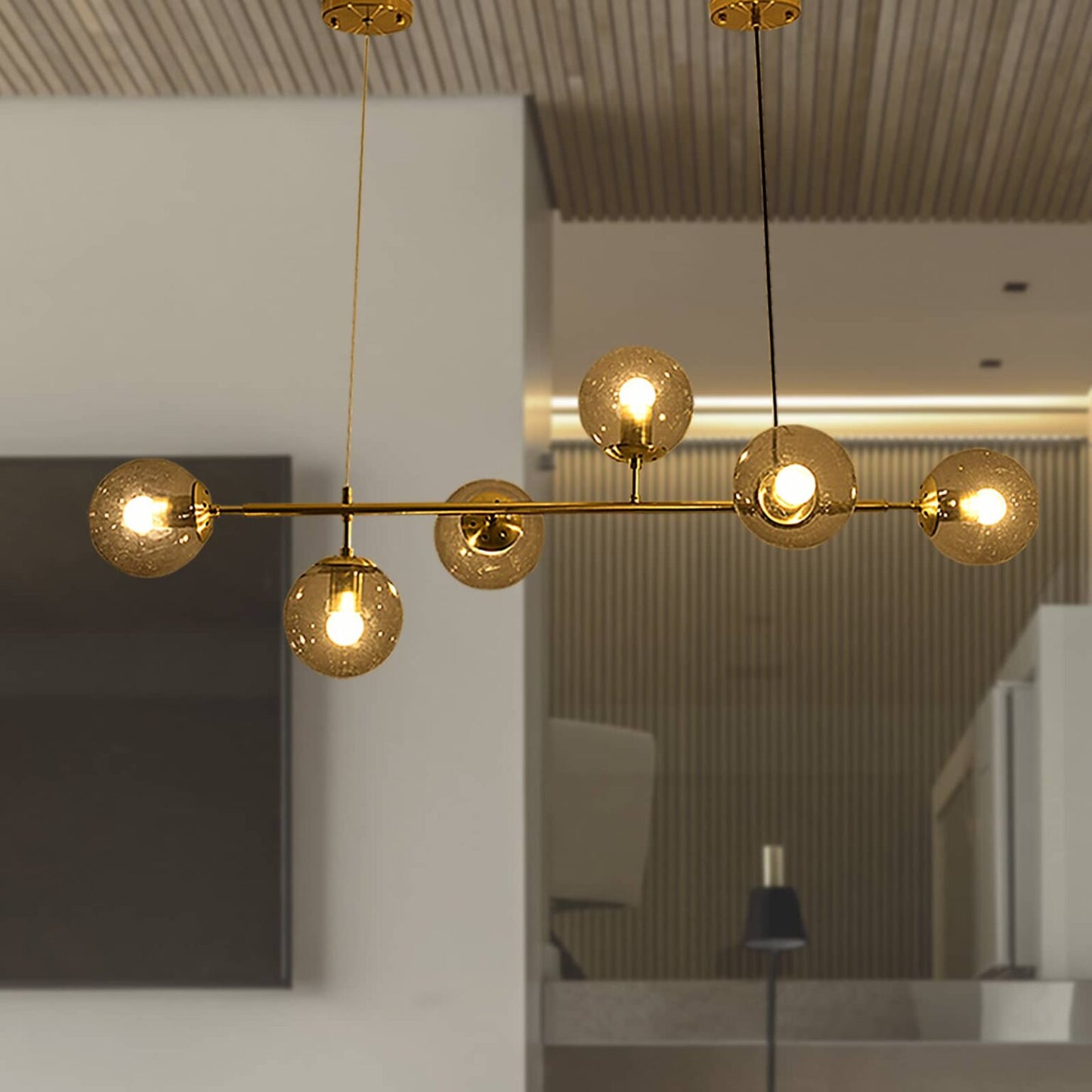Carrigan Glass Globe Linear Chandelier Model