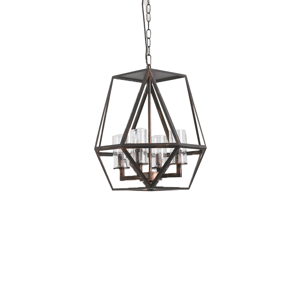 Roe Geometric Distressed Farmhouse Chandelier Model