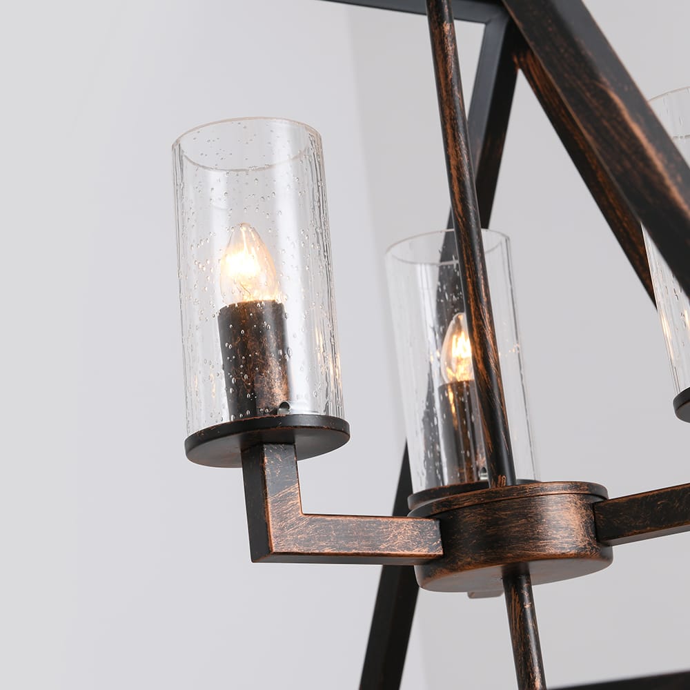 Roe Geometric Distressed Farmhouse Chandelier Model