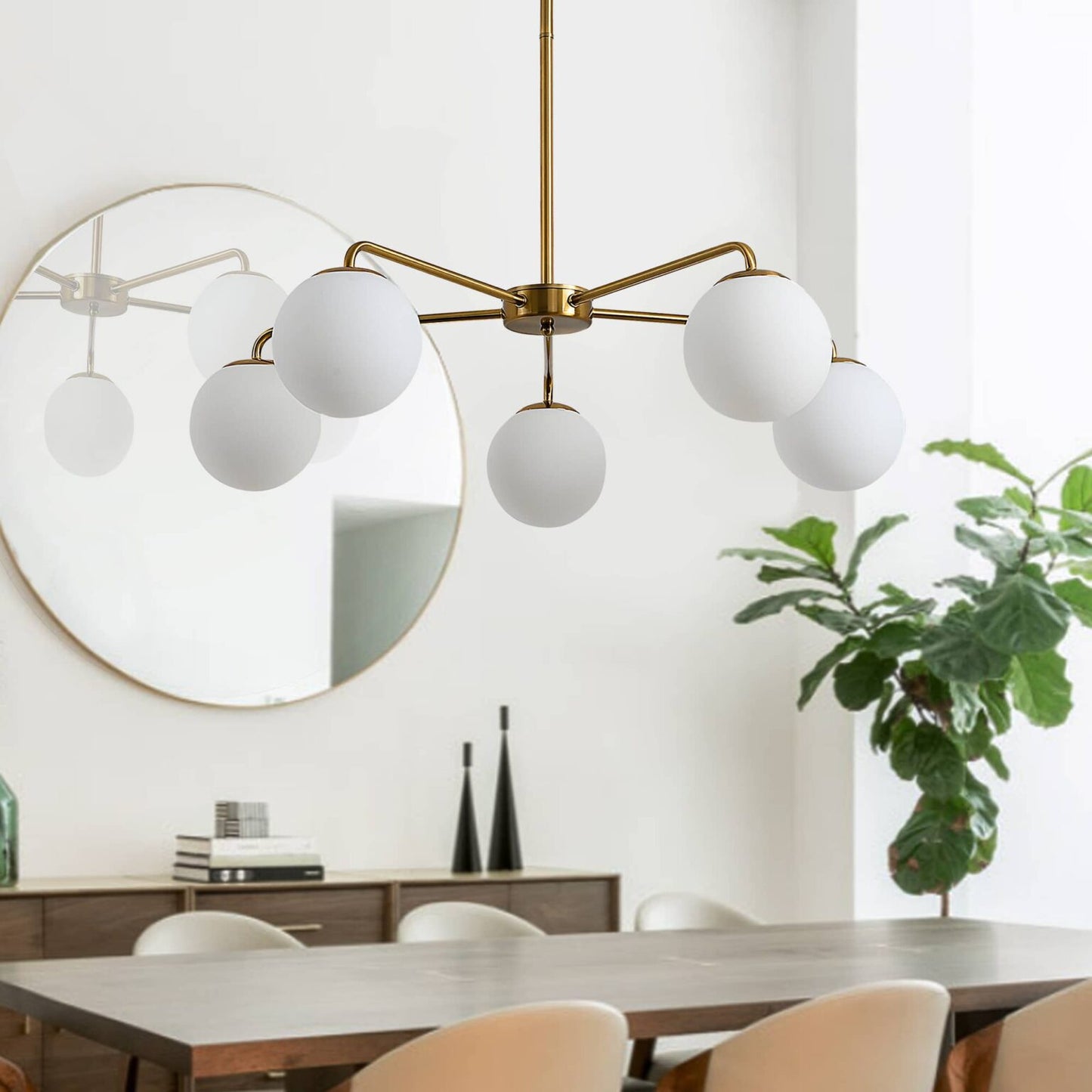 Avery Glass Globe Linear Chandelier/Pendant Lighting