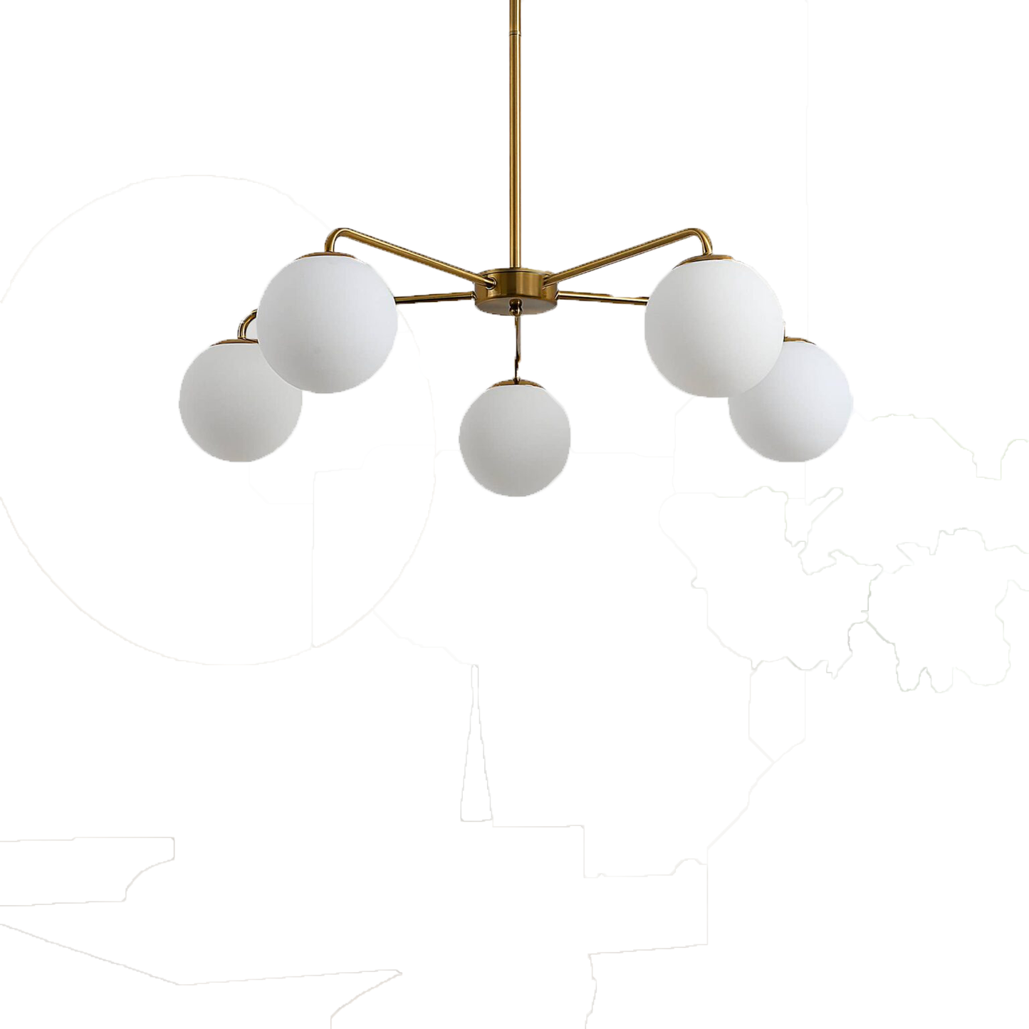 Avery Glass Globe Linear Chandelier/Pendant Lighting