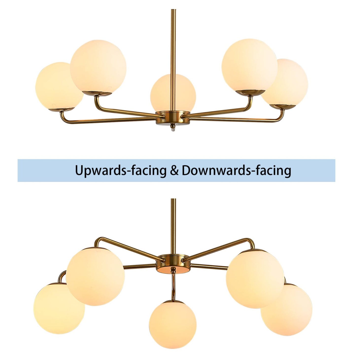 Avery Glass Globe Linear Chandelier/Pendant Lighting