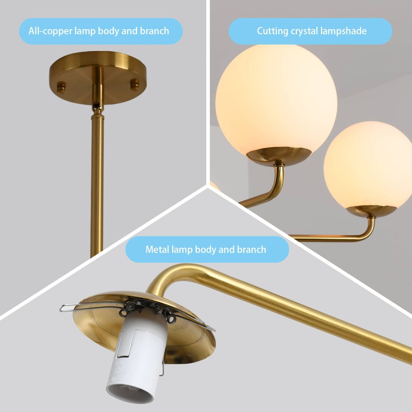 Avery Glass Globe Linear Chandelier/Pendant Lighting