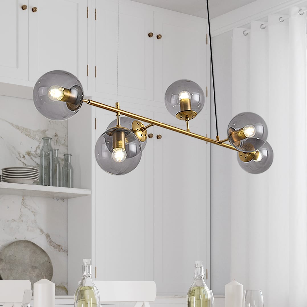 Carrigan Glass Globe Linear Chandelier Model