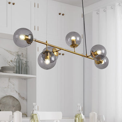 Carrigan Glass Globe Linear Chandelier Model