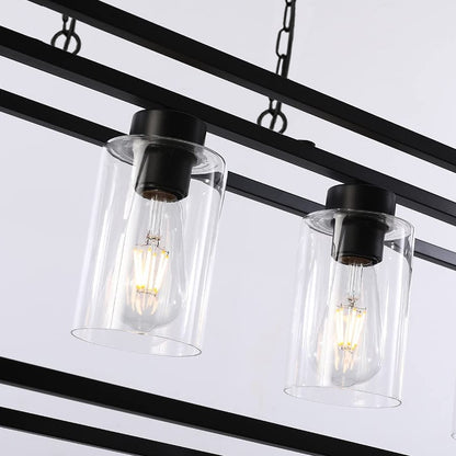 Finn Geometric Black Industrial Farmhouse Chandelier Model