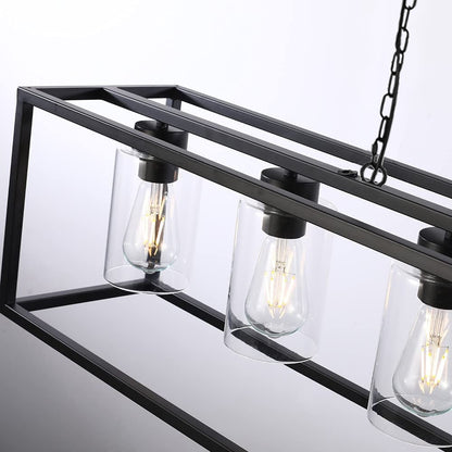 Finn Geometric Black Industrial Farmhouse Chandelier Model