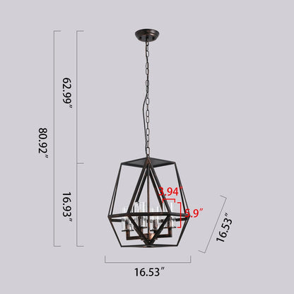 Roe Geometric Distressed Farmhouse Chandelier Model