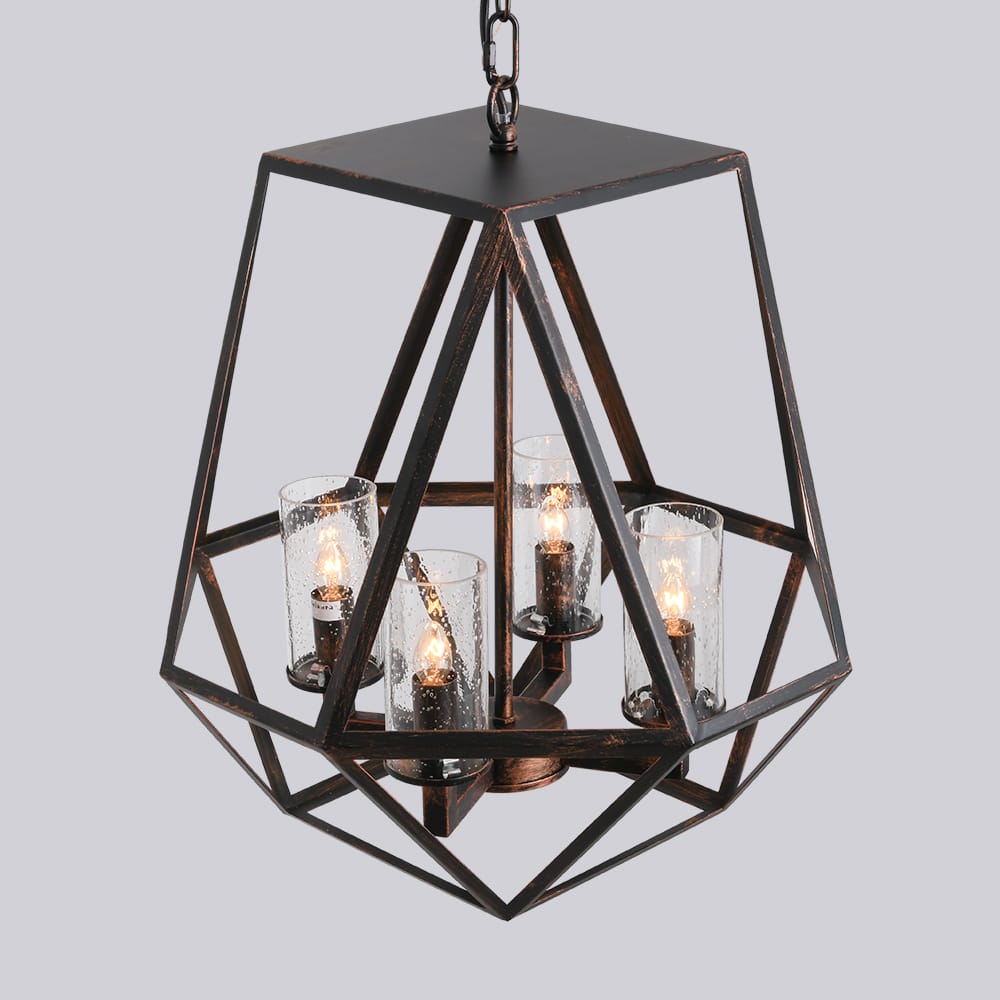 Roe Geometric Distressed Farmhouse Chandelier Model