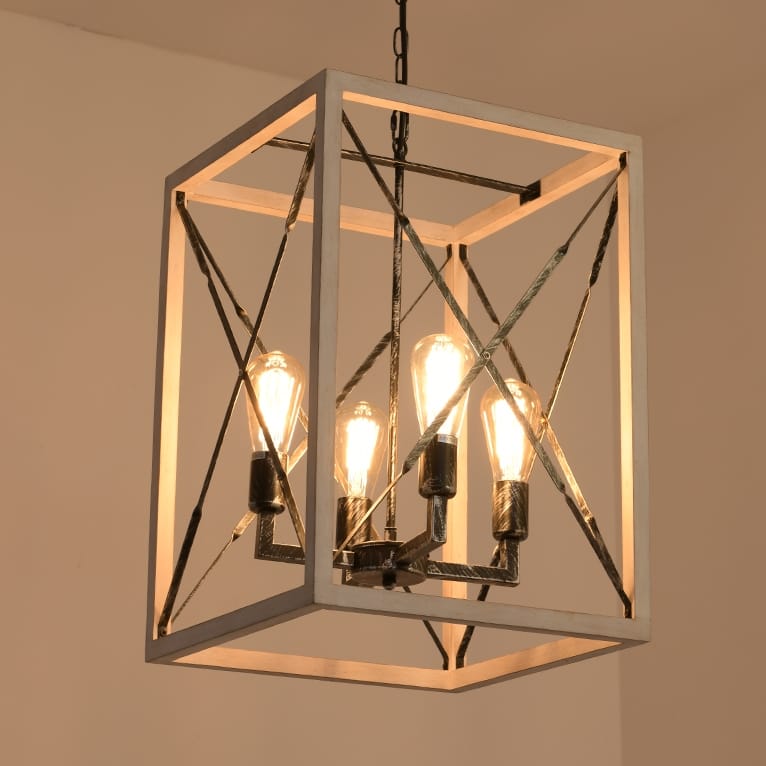 Remy Geometric Distressed Farmhouse Chandelier Model