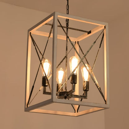 Remy Geometric Distressed Farmhouse Chandelier Model