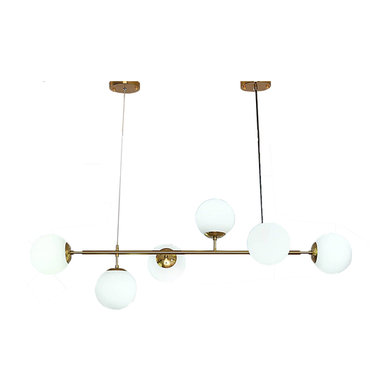 Carrigan Glass Globe Linear Chandelier Model