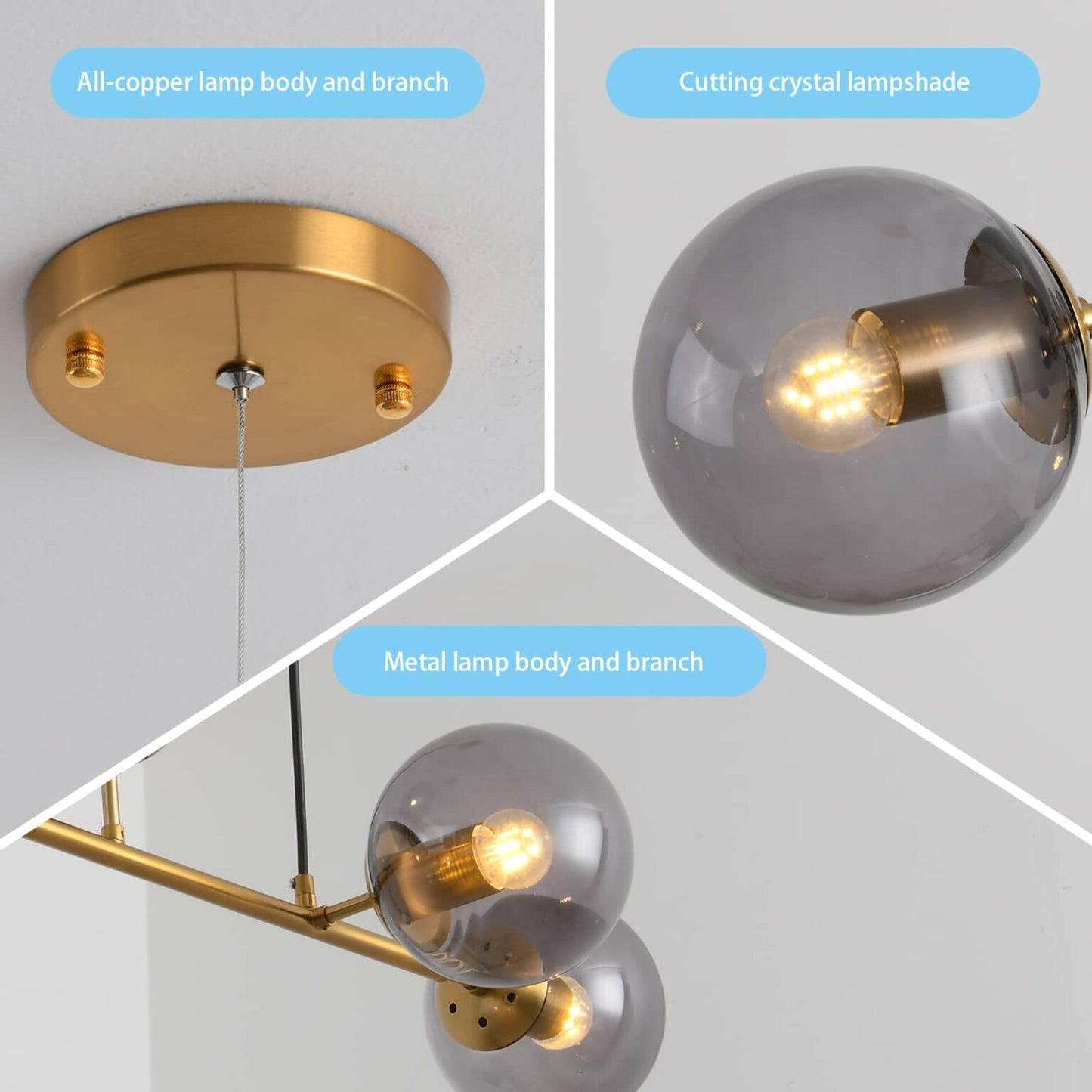 Carrigan Glass Globe Linear Chandelier Model