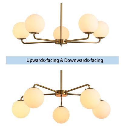Avery Glass Globe Linear Chandelier/Pendant Lighting